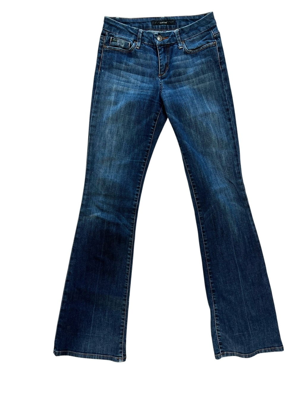 Joes Jeans Visionaire Distressed Vintage Dark Blue Flare Bootcut Jeans - Classic